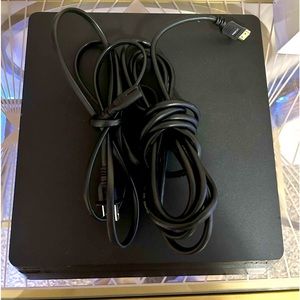 PS4 slim edition , comes with both HDMI and power cable, black
